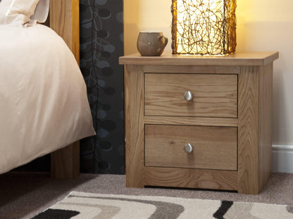 Torino 2 Drawer Narrow Bedside Table