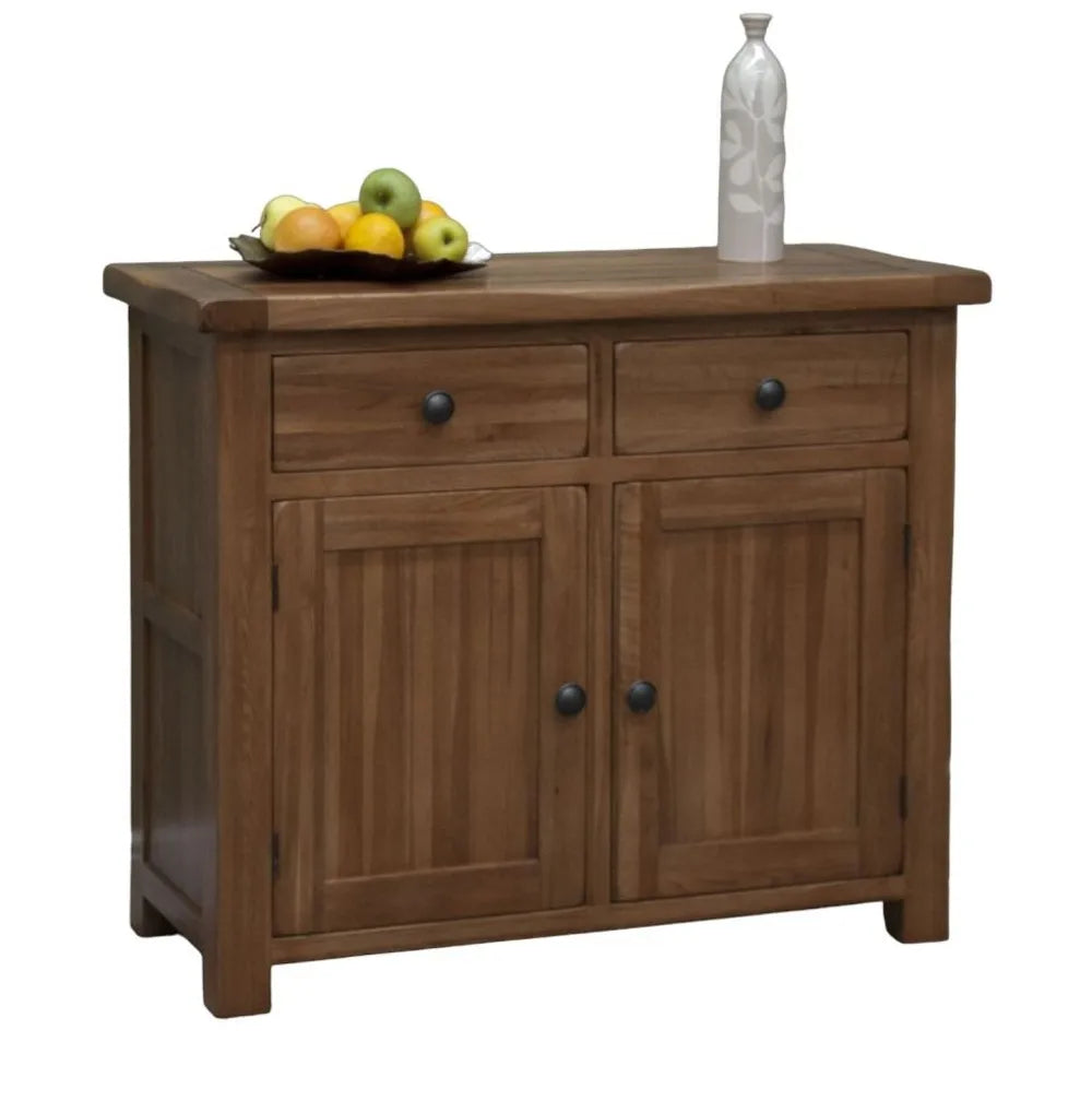 Rustic Oak Small Sideboard, Oak Wood