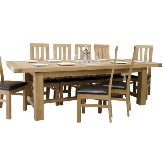 Twin Panel Grand extending Table, Oak Wood