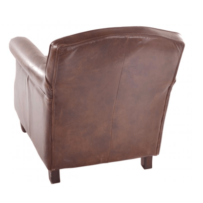 Vintage Studded Front Leather Armchair