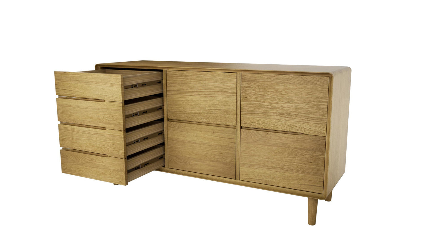 Scandic Large Sideboard, Oak Wood