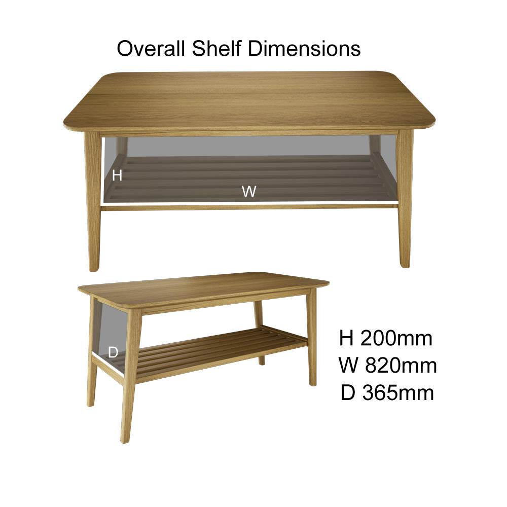 Scandic Coffee Table with Shelf