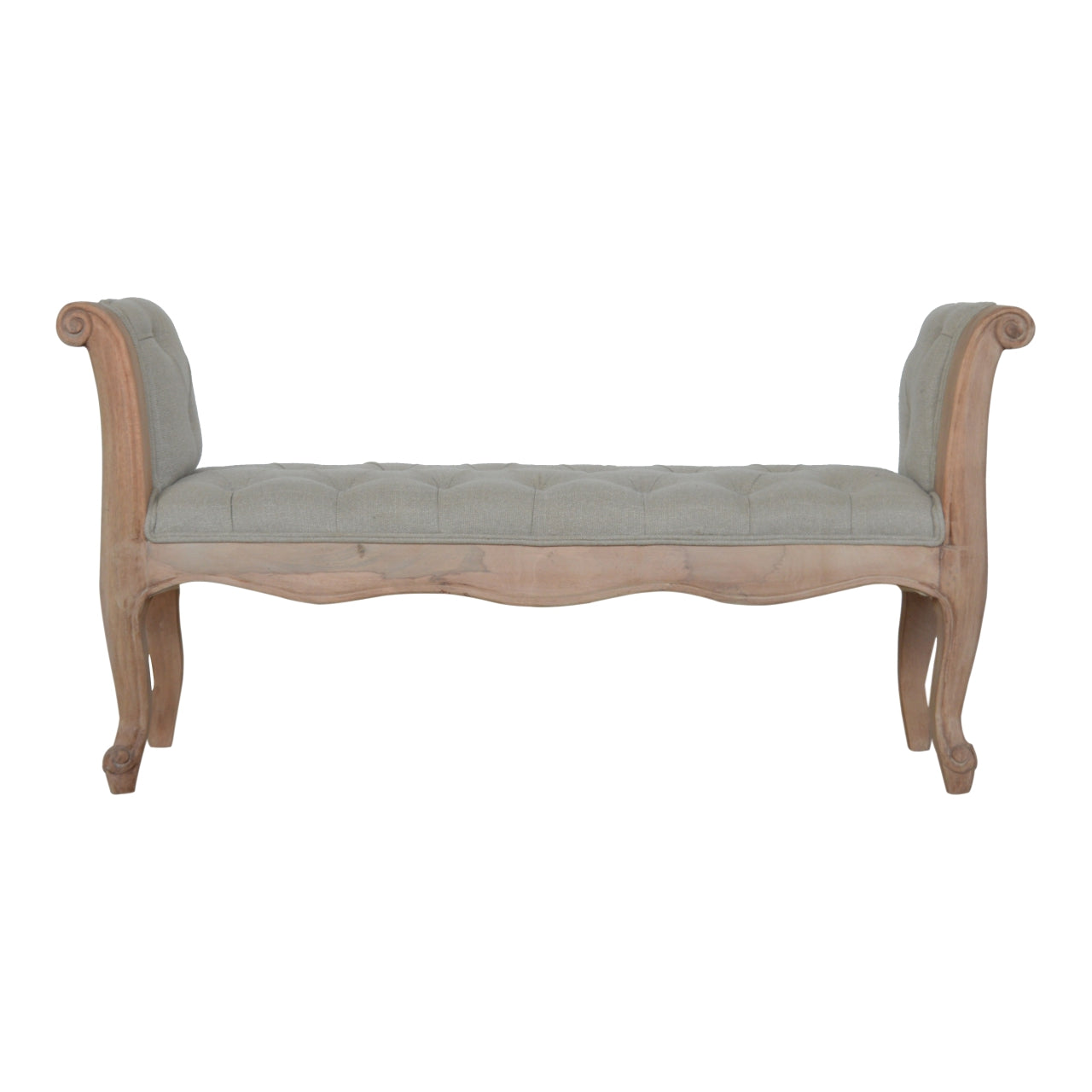 French Inspired Mud Linen Bench