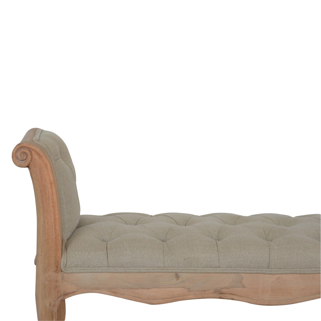 French Inspired Mud Linen Bench