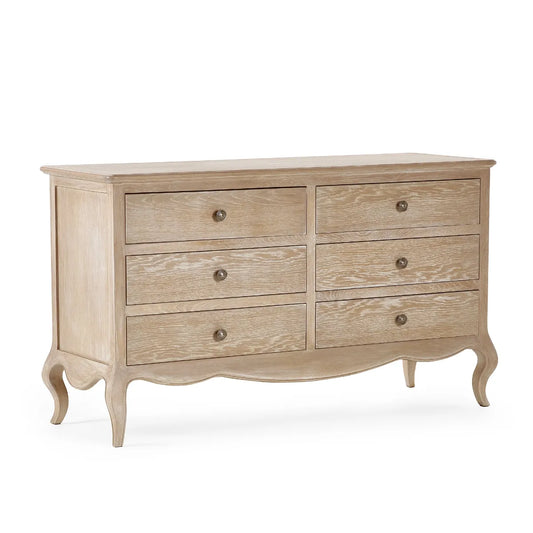 Julian Bowen  Camille Wooden 6 Drawer Wide Chest