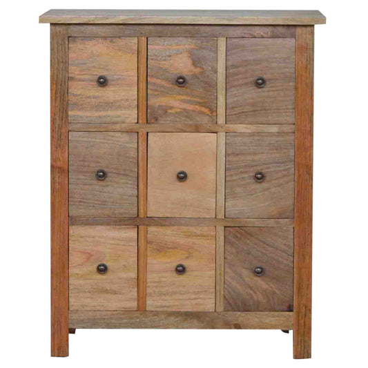 Wooden Cabinet with 9 Drawers