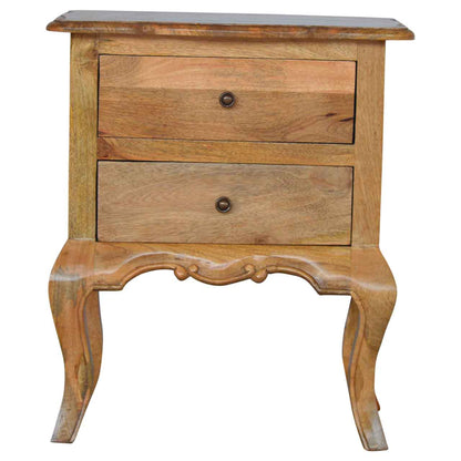 Cabriole Legs Wooden Bedside Table