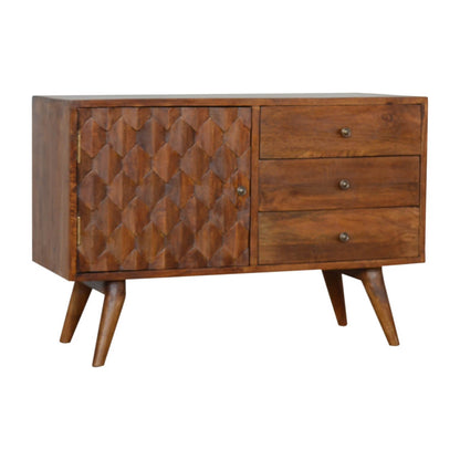 Sideboard made from mango wood in chestnut finish