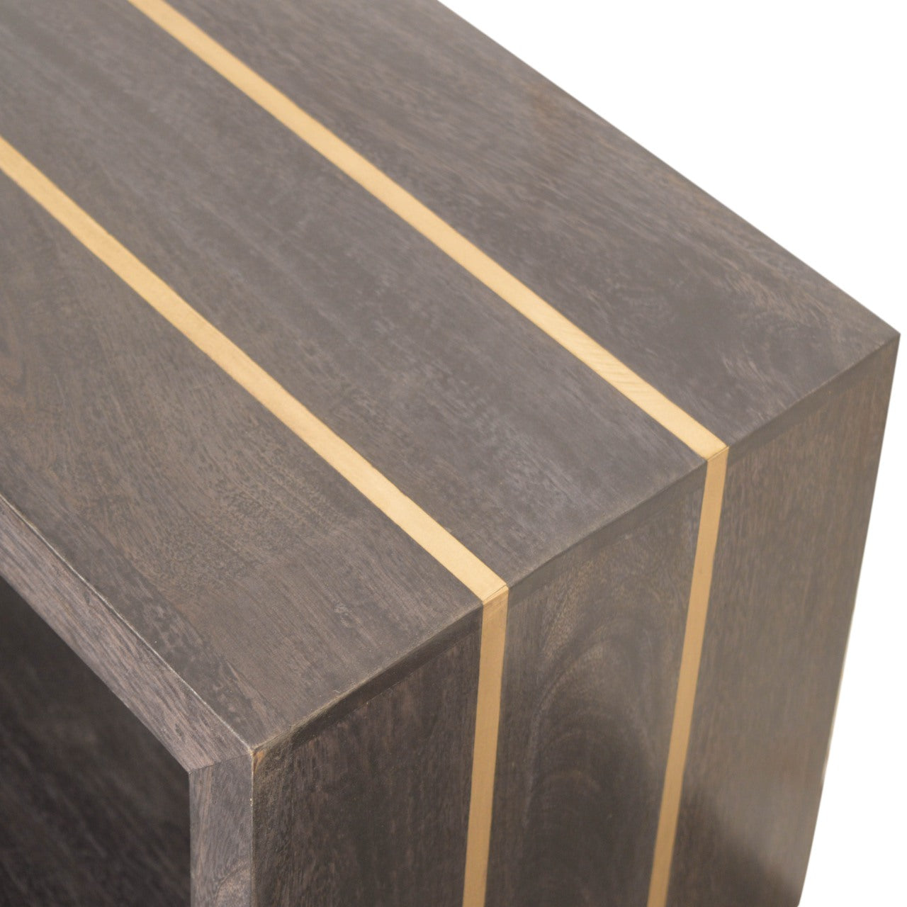 Gold Inlay Wooden Coffee Table