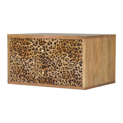 Leopard Print Floating Bedside