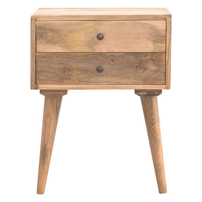 Modern Bedside table mango wood oak finish