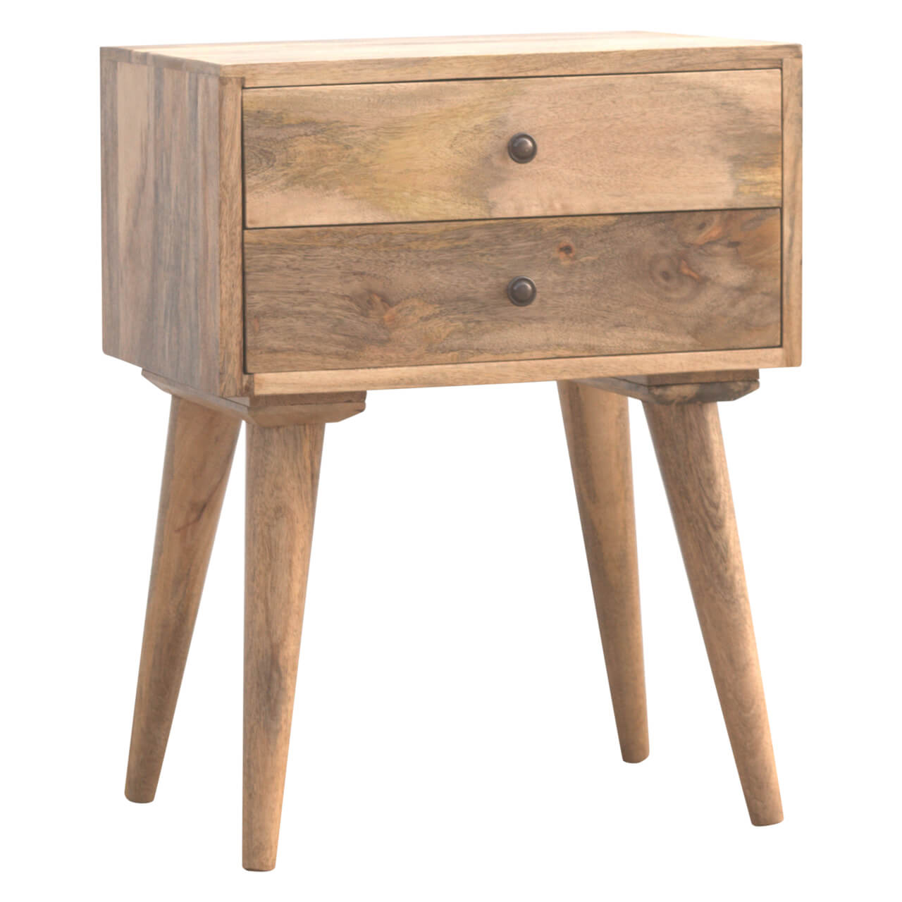 Modern Bedside table mango wood oak finish