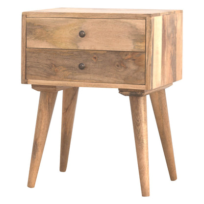 Modern Bedside table mango wood oak finish