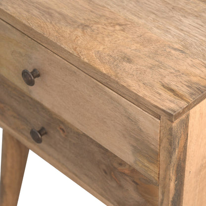 Modern Bedside table mango wood oak finish