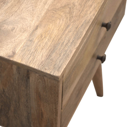 Modern Bedside table mango wood oak finish