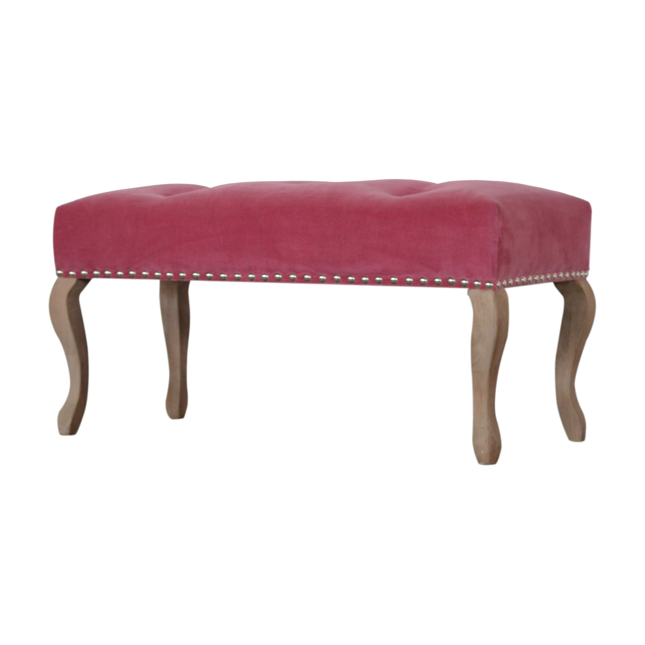 French design bench with velvet upholstery