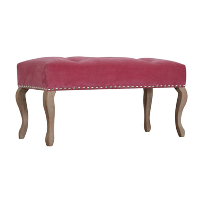 French design bench with velvet upholstery