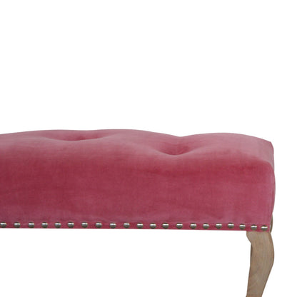 French design bench with velvet upholstery