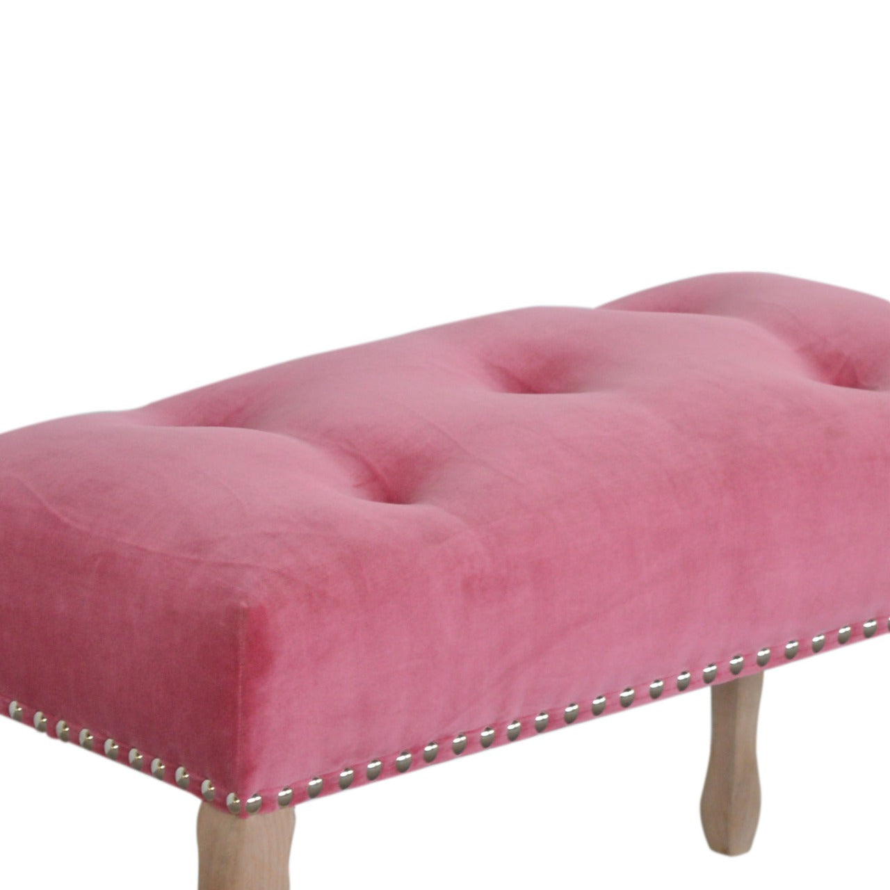 French design bench with velvet upholstery