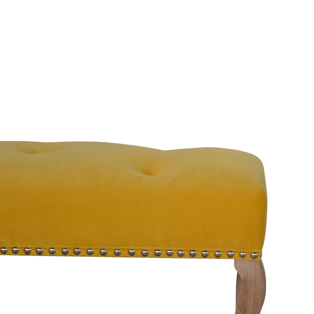 French design bench with velvet upholstery