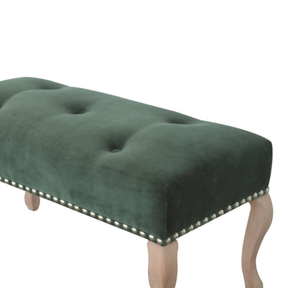 French design bench with velvet upholstery