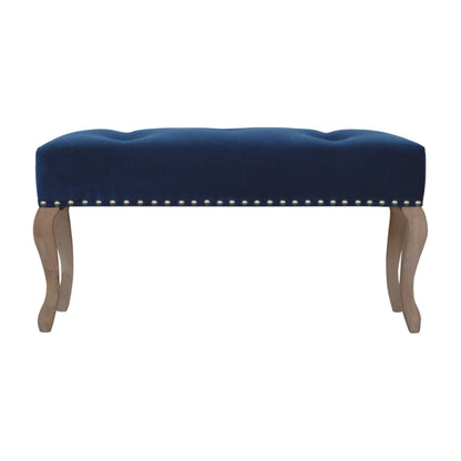 French design bench with velvet upholstery