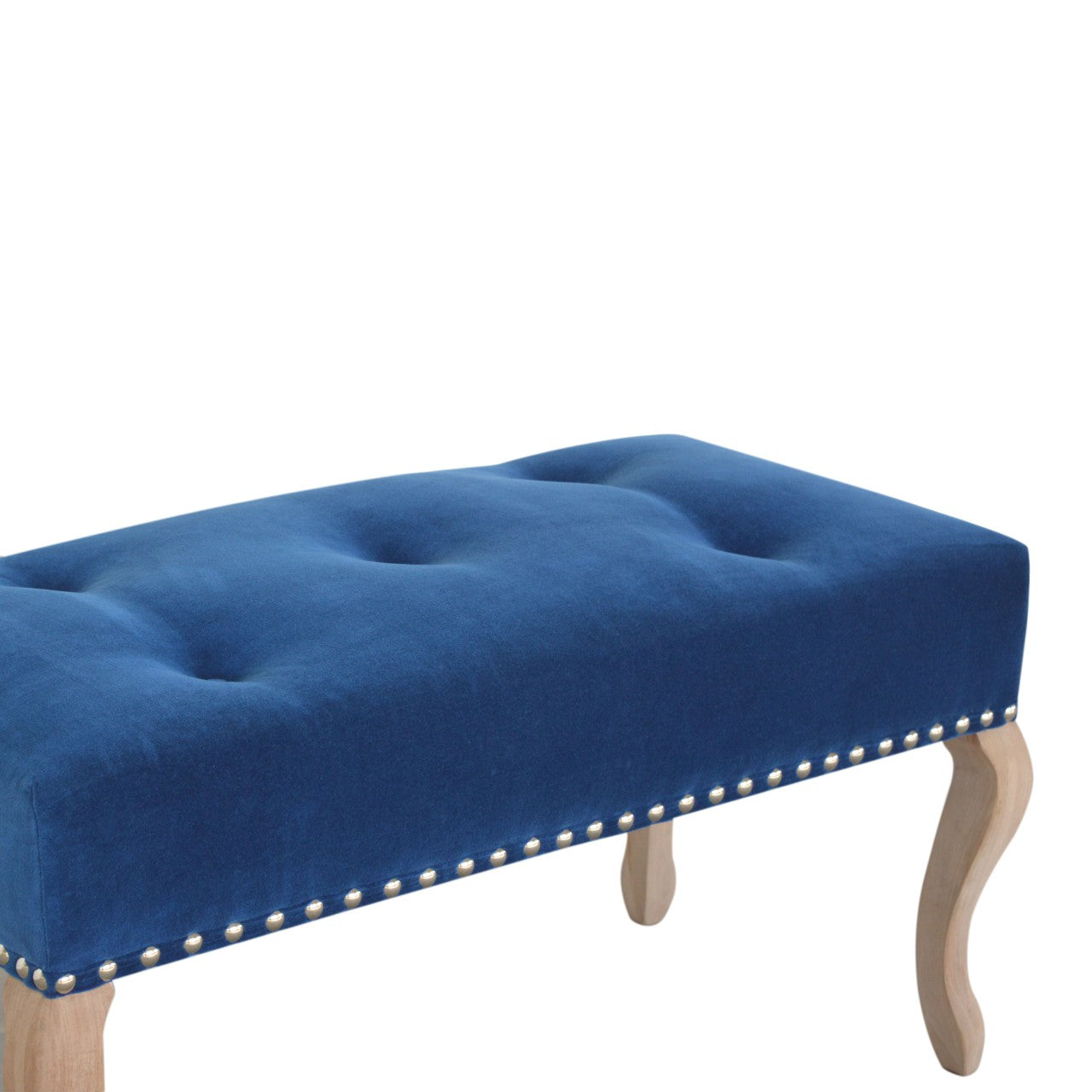 French design bench with velvet upholstery