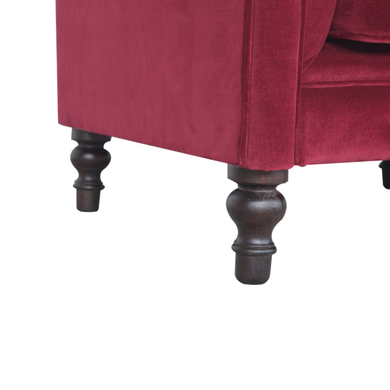 Chesterfield Armchair, Wine Red