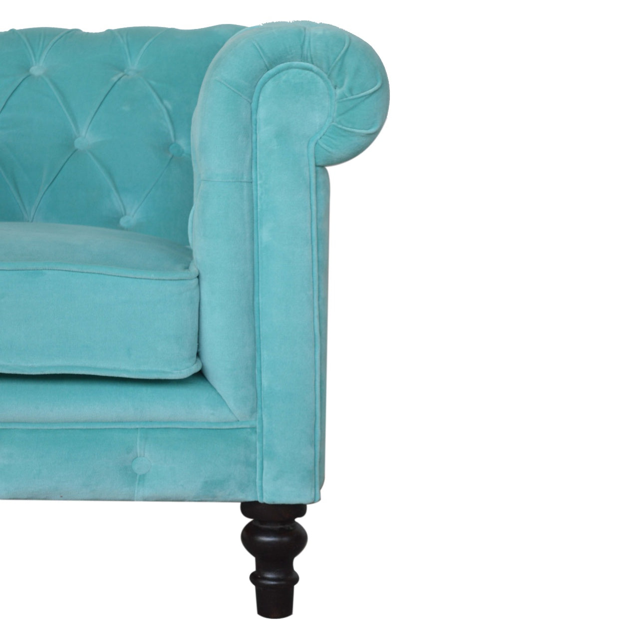 Chesterfield Armchair, Aqua