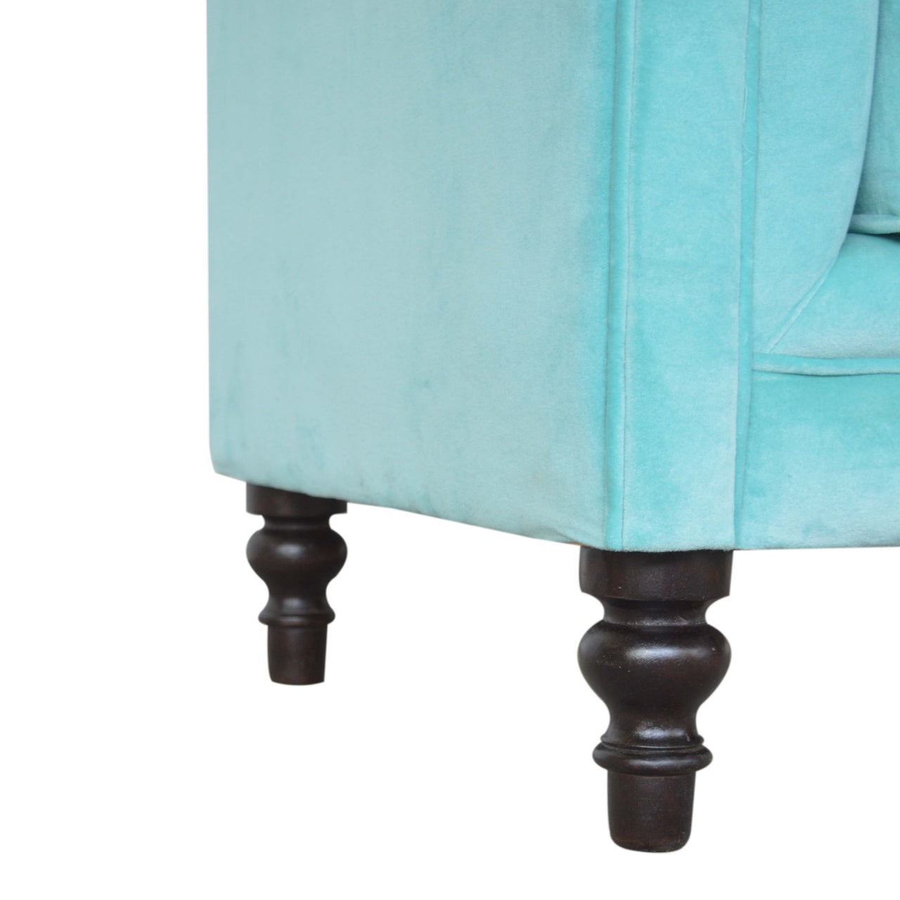 Chesterfield Armchair, Aqua