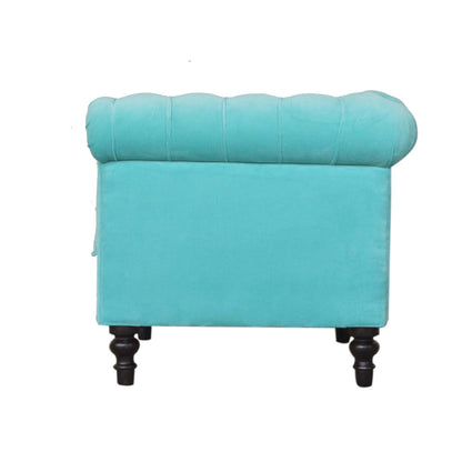 Chesterfield Armchair, Aqua