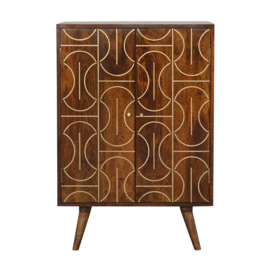 Abstract Cabinet, Brass Inlay