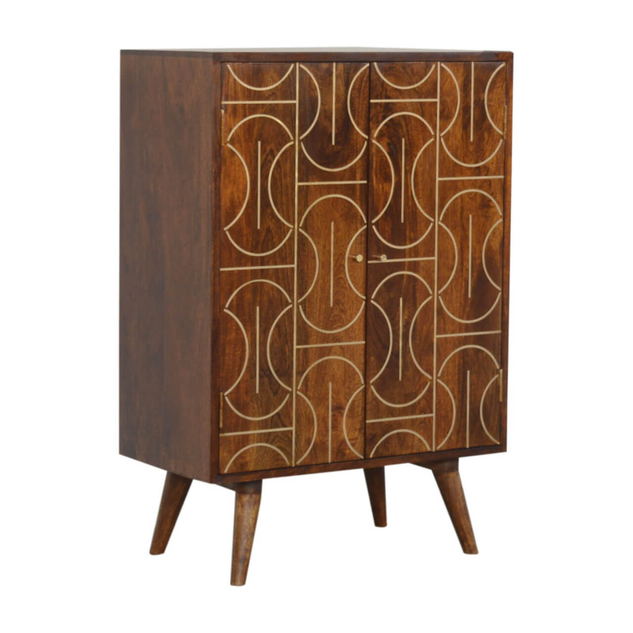 Abstract Cabinet, Brass Inlay