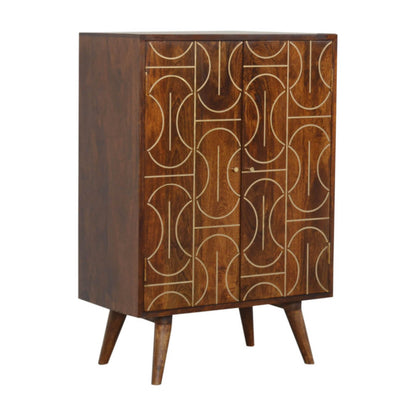 Abstract Cabinet, Brass Inlay