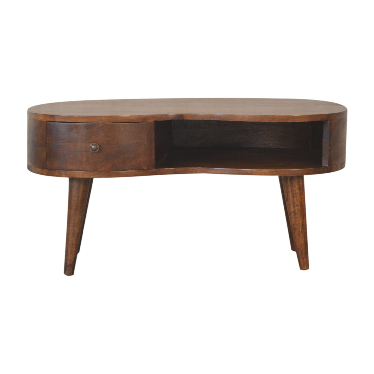 Chestnut finish mango wood coffee table