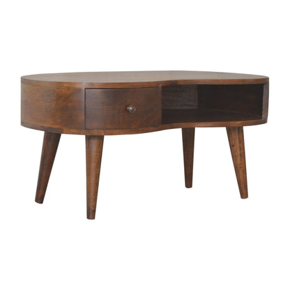 Chestnut finish mango wood coffee table