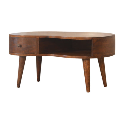 Chestnut finish mango wood coffee table