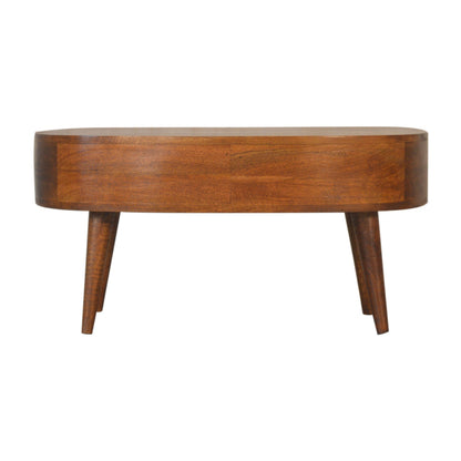 Chestnut finish mango wood coffee table