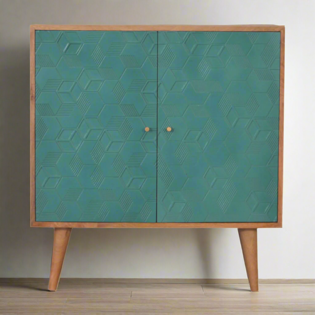 Acadia Cabinet, Teal