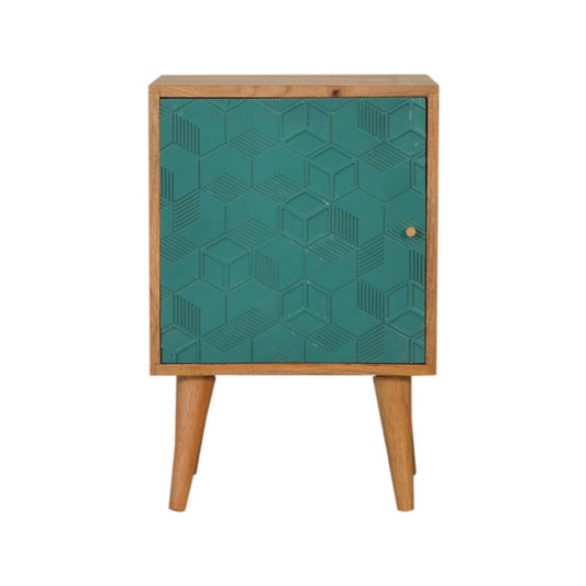 Acadia Bedside Table, Teal