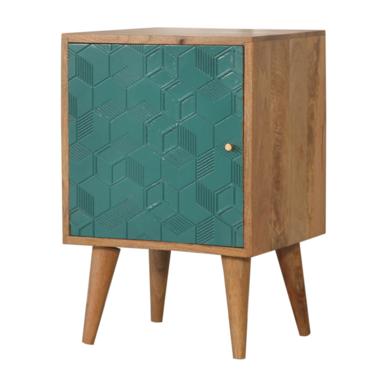 Acadia Bedside Table, Teal