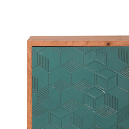 Acadia Bedside Table, Teal