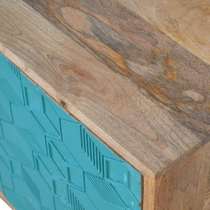 Acadia Bedside Table, Teal