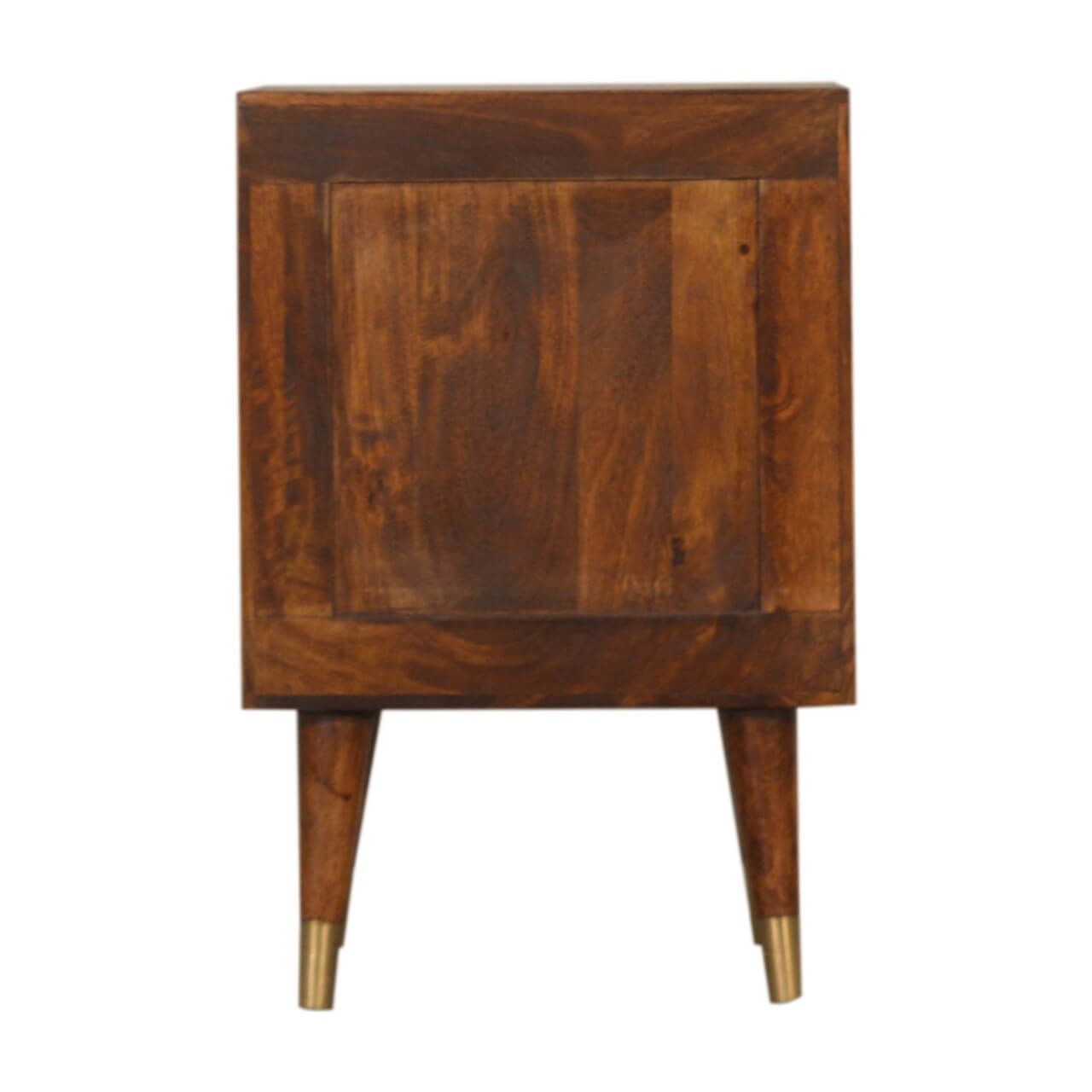 Brass plated mango wood bedside table