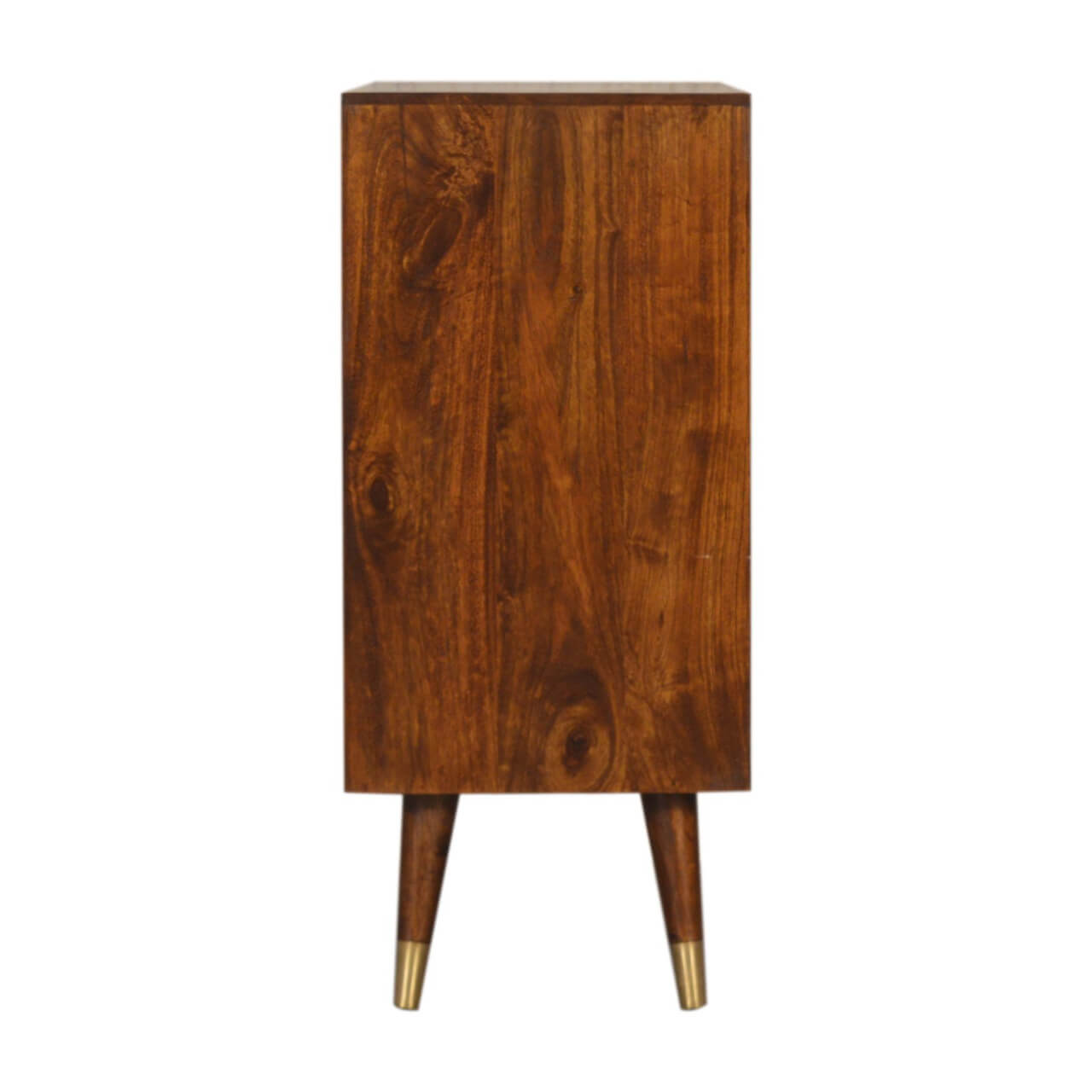 Brass plated mango wood cabinet