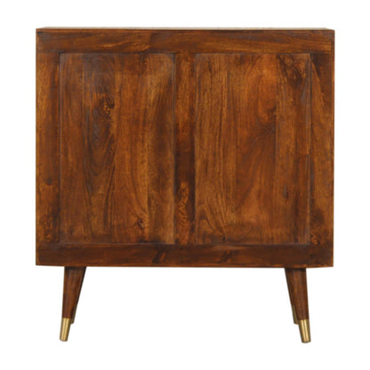 Brass plated chest of drawers mango wood