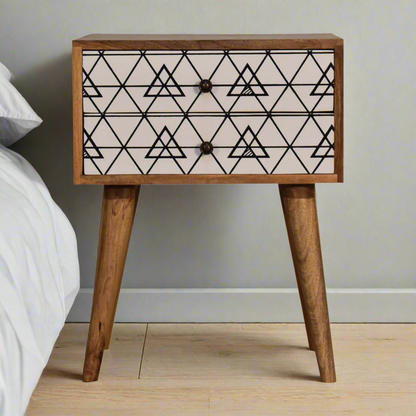 Triangle Printed Bedside