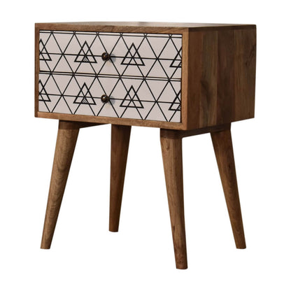 Triangle Printed Bedside