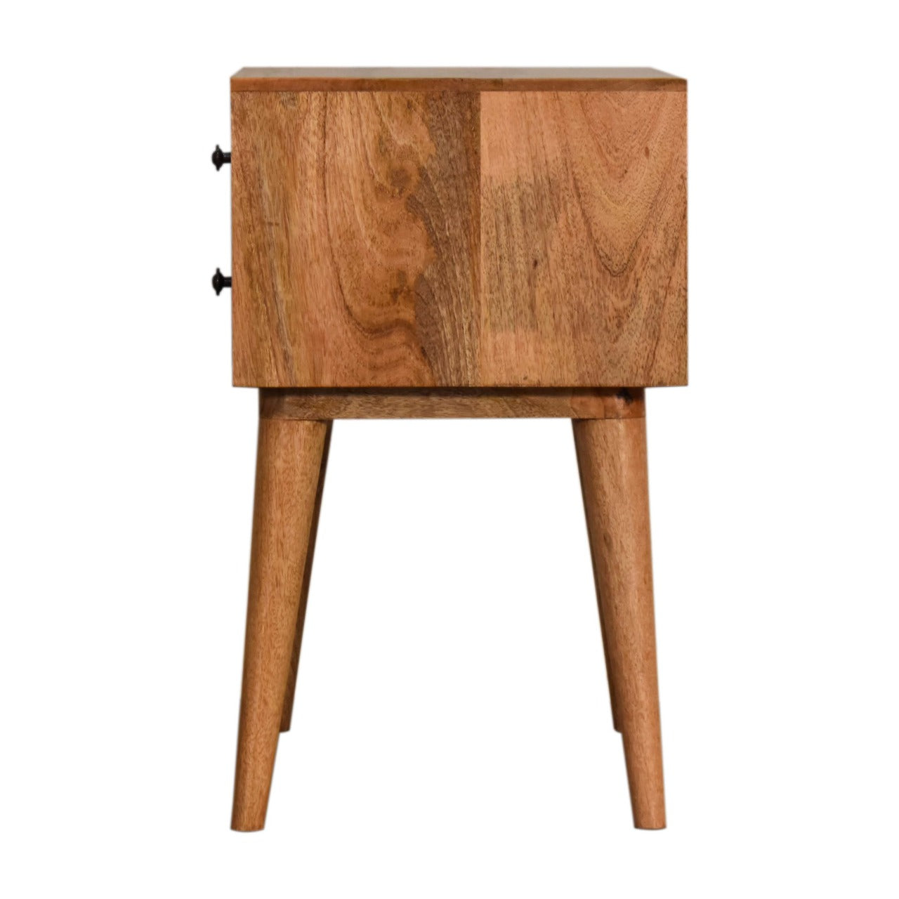 Teal solid wood bedside table