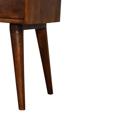 Chestnut finish mango wood bedside table